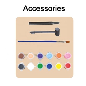 8 pièces Architecture du monde bricolage 3D peinture jouet archéologique découvert jeu pierre creuser et colorier jouets pour enfants Kit d'apprentissage - Product Image 5