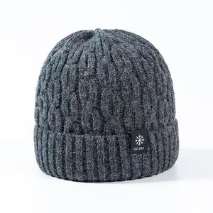 Gorro de Invierno Tejido G22M, Color Azul Marino, Grueso y Cálido, para Esquí, Adulto, 56-58CM, Mantiene el Calor - Product Image 3
