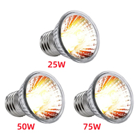 Lampe pour reptiles 25/50/75W UVA+UVB 3.0, lampe chauffante pour animaux de compagnie, ampoules UV pour tortues, lampe solaire pour amphibiens, éclairage de conservation de la chaleur