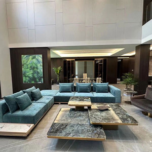 Sofá Modular en Forma de L para Sala de Estar, Muebles Modernos de Lujo, Material de Tela Italiana de Lujo - Product Image 3