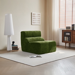 Oversized Modular Boneless Couch Durable <b>Sofa</b> Chair Modern Upholstery Square Cushion Back Armless Easy Assembly Villa Living - Product Image 3
