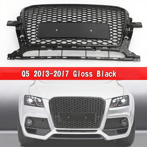 Griglia Anteriore a Nido d'Ape Stile RSQ5 Nero Lucido per Audi <span class=keywords><strong>Q5</strong></span> SQ5 8R.5 2013 2014 2015 2016 <span class=keywords><strong>2017</strong></span> - Product Image 2
