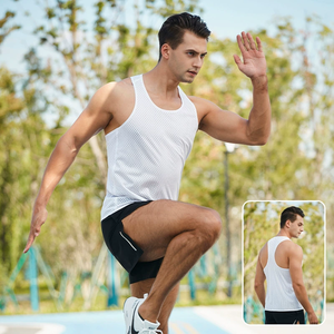 Camiseta Deportiva de Malla Transpirable para Hombre, Estilo Túnel de Viento, para Verano, Secado Rápido, para Correr, Fitness, Maratón - Product Image 5