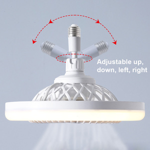 Dormitorio interior moderno E27 Control remoto inteligente Temperatura <span class=keywords><strong>de</strong></span> color ajustable Led <span class=keywords><strong>Techo</strong></span> 5 aspas bombilla Ventilador Luz - Product Image 3
