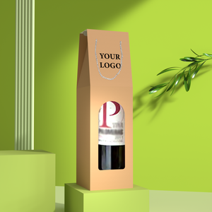 Tùy Chỉnh Đồ Uống Quà Tặng Giáng Sinh Rượu Vang Túi Giấy Đóng Gói Hộp Cho Chai Rượu Vang Sang Trọng Rượu Sâm Banh Uốn Hộp Với Xử Lý - Product Image 2