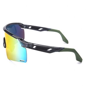 High Quality Stylish UV400 Mirrored Sports Sunglasses with Semi-Rimless Frame for Road Bike Cycling Running for Men - Product Image 3