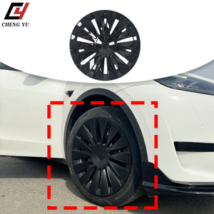 Coques de roues Aero pour Tesla <span class=keywords><strong>Model</strong></span> <span class=keywords><strong>Y</strong></span> 2018-2024, 19 pouces, style <span class=keywords><strong>Uberturbine</strong></span>, noir mat brillant, protection de jantes, kit extérieur - Product Image 5