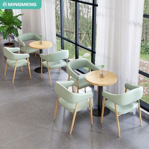 High Quality Metal Restaurant Chair with PU Leather Soft Seat Wood <b>Table</b> Dining Chair and <b>Table</b> Sets - Product Image 6