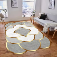 0017 Maßgefertigter Großer Moderner Maschinell Hergestellter 3D-Gedruckter Abstrakter Muster-Kaschmirteppich für Wohnzimmer