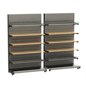 Estanterías de Pared para Tiendas de Conveniencia Móviles Highbright con Estantes Intercambiables de Alambre y Madera para Supermercados - Product Image 1