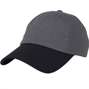 Casquette de baseball bicolore unisexe à 6 panneaux, couleur unie, visière contrastante, ajustement réglable, usage décontracté, tissu sergé 100% coton - Product Image 1