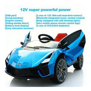 TOYSRUNNER MS-666 Voiture électrique pour enfants 2-4 ans, en plastique, double propulsion, lecteur MP3, batterie 6V4.5, 4 roues - Product Image 6