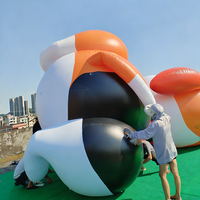 Ballon en PVC personnalisé à l'hélium, modèle de chien gonflable flottant géant pour événements en plein air