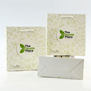 Sac en papier kraft KM avec fenêtre et poignée, logo personnalisable pour les magasins et les concepteurs de logos de marché - Product Image 2