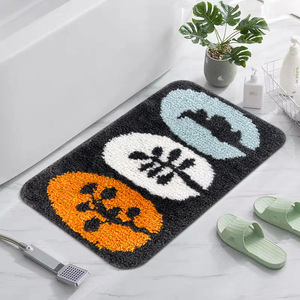 Alfombra de Baño Moderna Minimalista de Microfibra, Rectangular, con Diseño Novedoso, Absorbente y Antideslizante, para el Hogar, Baño, Entrada y Dormitorio - Product Image 1