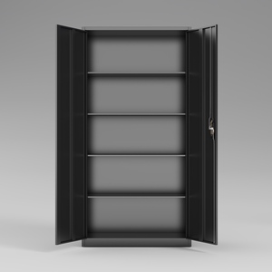 Armoire de classement en acier avec serrure de sécurité et 4 étagères réglables - Product Image 5