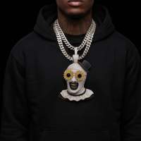 Colgante Hip Hop de Plata 925 al por mayor con Moissanita Personalizada, Joyería para Hombre 3D Iced Out, Resistente al Desgaste y de Alto Brillo para Espectáculos