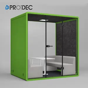 Area Room Phone Booth With Air Circulation System Round Lounge 4 People Restaurant Mobile Infy Acoustic Nap Office Privacy Pod