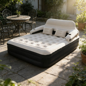 High-Thickness Queen Size Inflatable <b>Mattress</b> Modern Design Hospital & Home Use Durable Eco-Friendly Portable Air Bed - Product Image 1