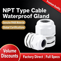 Connecteur étanche pour câble IP68, presse-étoupe en nylon scellé, connecteur en plastique NPT US