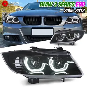 Lampu Mobil untuk BMW E90 3Series 2005-2012 LED Auto Headlight Assembly Upgrade Lampu Sinyal Dinamis Aksesori Alat