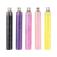 Nouveau stylo à points pour nail art avec manche pailleté, motif fleur en acrylique, stylo à points DIY pour la décoration des ongles, outil de manucure