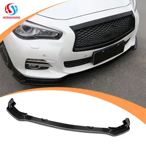 Changzhou Honghang Brand Factory Manufacture OEM PP Gloss Black Front Bumper Lips For Infiniti Q50 2014-2017 Front Lips