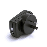 Mini adaptateur secteur 12V 1A DC, convertisseur USB-C, boîtier en ABS, certifié ROHS, normes de prise CN/AU/EU