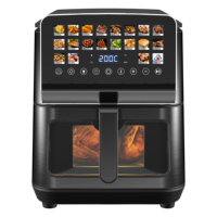 Oven Penggorengan Udara Digital OEM Tanpa Minyak, Pemanas Ganda Atas Bawah, Kapasitas Besar 9L, Bahan Stainless Steel
