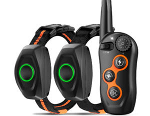 IPX7 <span class=keywords><strong>collier</strong></span> de dressage de <span class=keywords><strong>chien</strong></span> rechargeable étanche télécommande à choc électrique 1300ft 3 Modes d'entraînement (bip Vibration) plastique - Product Image 1