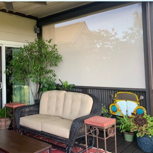 תריסי גלילה חשמליים עמידים למים למרפסת, עם מסילות רוכסן, תריסי גלילה חיצוניים עמידים בפני רוח - Product Image 2