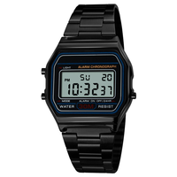 Harga Grosir Pabrik Jam Tangan Digital Chronograph LED Tahan Air Merk Kustom Sport Pria Klasik Elektronik