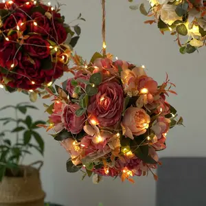 Hanging Balls Wedding Events Decorative Artificial Flower Ball 20cm