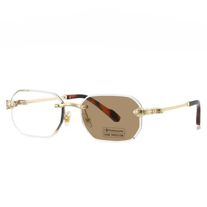 Nouvelles lunettes <span class=keywords><strong>de</strong></span> soleil photochromiques sans monture, design tête <span class=keywords><strong>de</strong></span> léopard, protection UV, verres adaptatifs à la lumière - Product Image 3