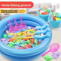 Gratis Pengiriman Satu Item Mainan Pancing Magnetik Plastik Anak-anak Set Kolam Renang-Sempurna untuk Kios Pasar Malam Pancing Tiup Anak-anak