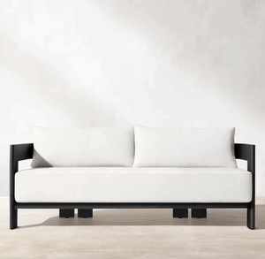 सबसे अच्छा आधुनिक आउटडोर फर्नीचर सेट मौसम प्रतिरोधी एल्यूमीनियम धातु उद्यान लाउंज सोफे विला छत आंगन अपार्टमेंट के लिए - Product Image 4