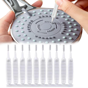 Lot de 10 brosses de nettoyage pour trous de pommeau de douche, anti-colmatage, pour pores et interstices, outils de nettoyage pour cuisine, salle de bain et trous de téléphone, petites brosses - Product Image 1