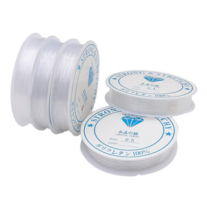 Fil de perlage en polyuréthane 100% pour bijoux, 0,4-0,5 mm, matériau de bricolage, résistant et extensible, non élastique - Product Image 1