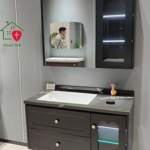 Mueble de Baño Moderno de Lujo con Acabado Lacado en MDF, Color Personalizado, Gabinete con Espejo Inteligente, Espejo con Iluminación LED Táctil - Product Image 6