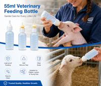 Biberon d'allaitement pour animaux de compagnie WANJIA, distributeur de lait en plastique pour chiots, chatons, chats et chiens, pour l'alimentation et les soins