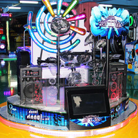 Amis fête jazz tambour musique électronique machine de jeu d'arcade