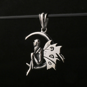 KALEN Colgantes Finos Unisex Encantos Acero Inoxidable Arpía Griega Águila Luna Joyería de Moda Colgantes - Product Image 2