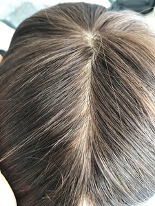 Proveedor sin procesar mujeres crudas color marrón top de seda sin pegamento corto alopecia masculino protésico 100% pelucas médicas de cabello humano - Product Image 3