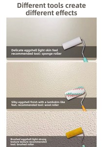 Peinture décorative murale mercerisée, lavable, résistante au frottement, couleur coquille d'œuf, effet artistique - Product Image 2