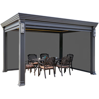 Pergola motorisée télécommandée avec lames orientables intelligentes et étanches pour terrasses, jardins et patios extérieurs