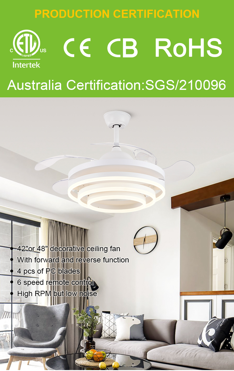 Breezelux fans with lamp
