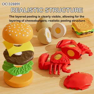 Juguetes de Fieltro de Comida Rápida Personalizados: Pan de Pizza, Plástico, <span class=keywords><strong>Happy</strong></span> Meal, Hamburguesa de Plástico, Set de Cortar Comida para Niños, Venta al por Mayor - Product Image 5