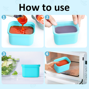 Nhà Bếp Thực Phẩm Đóng Băng Tái Sử Dụng Đa Chức Năng 250Ml <span class=keywords><strong>Silicone</strong></span> Súp Tủ Đông Container Súp Nước Sốt <span class=keywords><strong>Ice</strong></span> <span class=keywords><strong>Cube</strong></span> Khay Với Nắp - Product Image 6