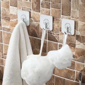 Durable Metal Mug Holder Rack Transparent Strong Self-Adhesive Plastic Wall Creative Cabinet Door Tool New <strong>Hooks</strong> <strong>Rails</strong> - Product Image 2
