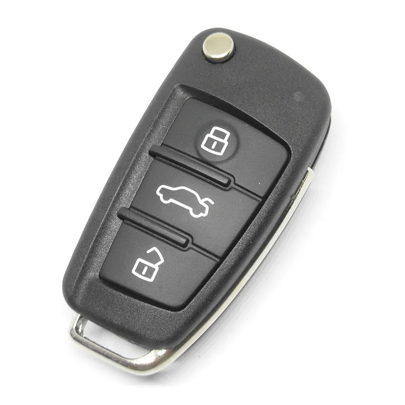 Top 3 Buttons Remote Car Key Shell Fob Case Wholesale Price Black Key Shell For A-udi Auto Accessories